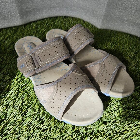Ryka Essence Slide Sandals – Grey/Summer Blue – Women’s Size 8 – New in Box - Picture 7 of 8